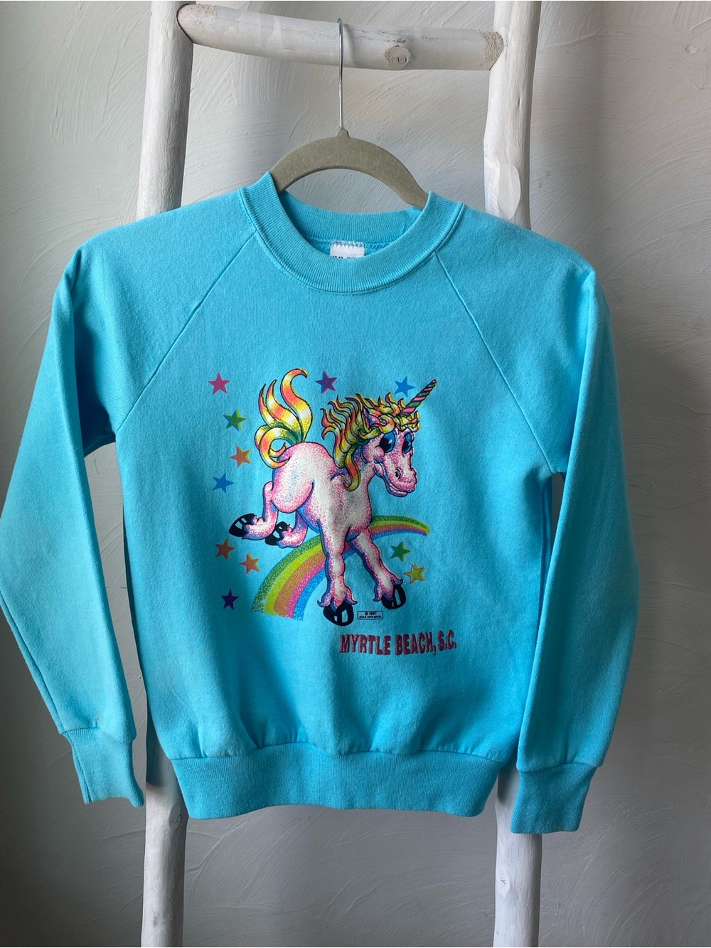 Lisa Frank Kids 10/12 90s Souvenir Sweatshirt Myrtle Beach